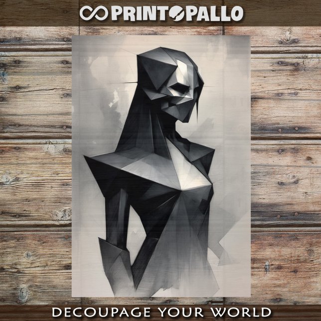 Stylised futuristic metallic woman  tissue paper (Creator Uploaded)