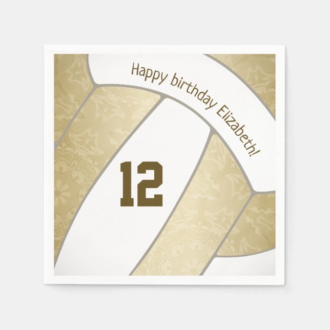 stylised golden girls volleyball sports napkin (Front)