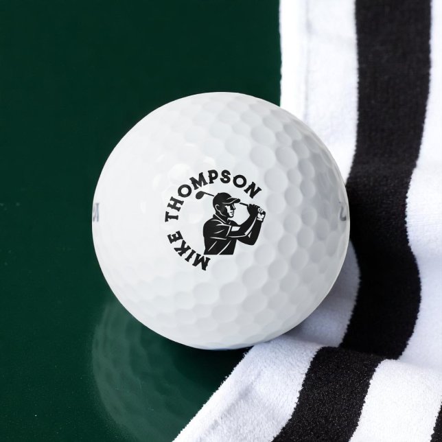 Stylised Golf Player with His Name  Balls (Creator Uploaded)