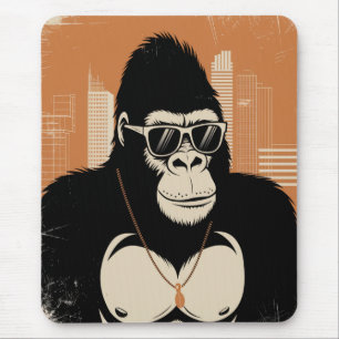 Stylised gorilla  mouse pad