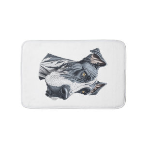 Stylised Great Dane Head Bath Mat