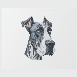 Stylised Great Dane Head Wrapping Paper