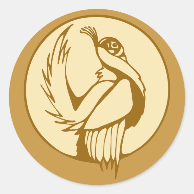 Stylised Grouse Classic Round Sticker (Front)