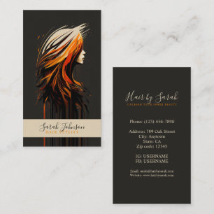 Stylised Hair Salon Business Card