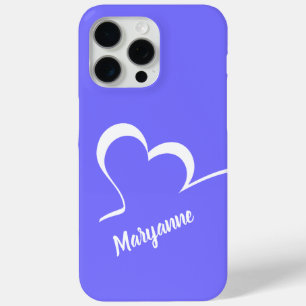 Stylised Heart custom name & colour phone cases