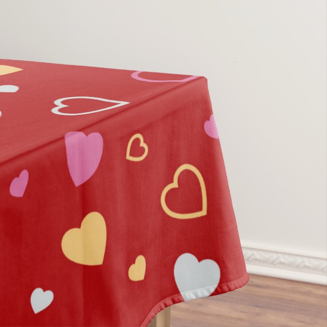 Stylised hearts pattern 2 tablecloth (In Situ)