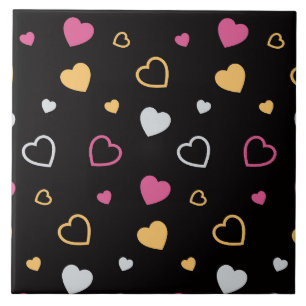 Stylised hearts pattern 3 tile