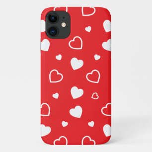Stylised hearts pattern 4 Case-Mate iPhone case
