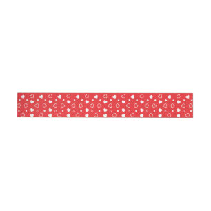 Stylised hearts pattern 4 wrap around label