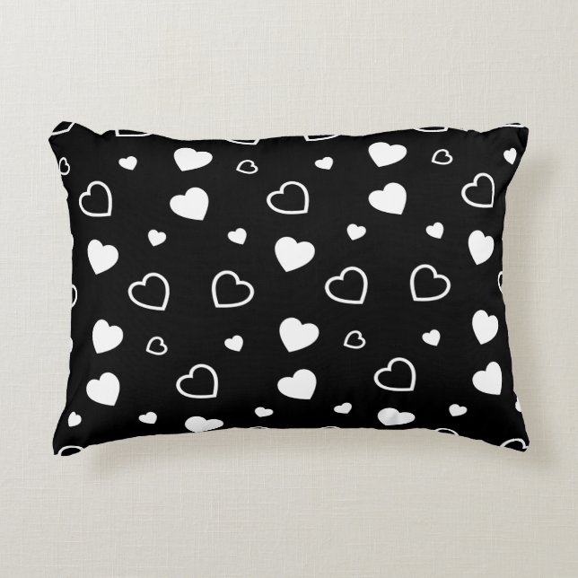 Stylised hearts pattern 5 decorative cushion (Front)