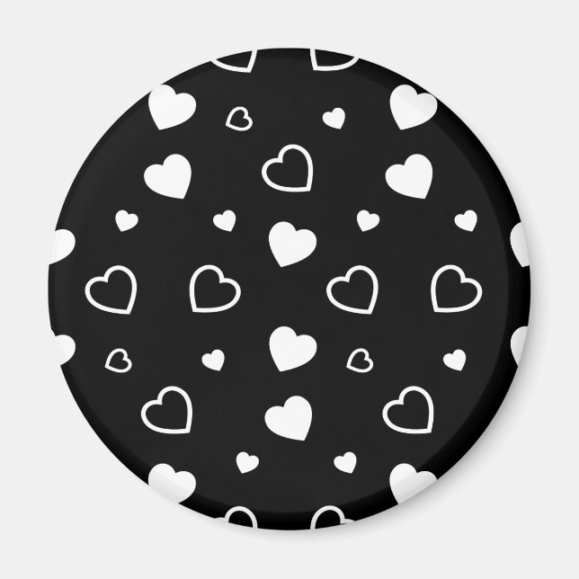 Stylised hearts pattern 5 magnet (Front)