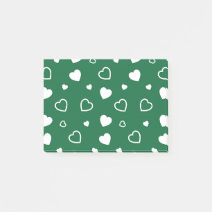 Stylised hearts pattern 6 post-it notes