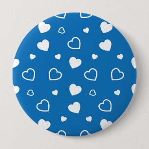 Stylised hearts pattern 7 10 cm round badge