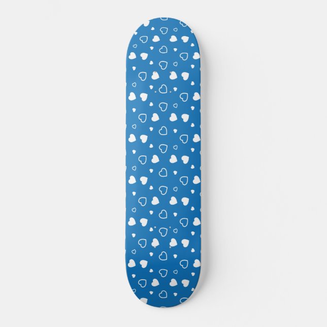 Stylised hearts pattern 7 skateboard (Front)