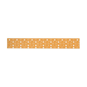 Stylised hearts pattern 8 wrap around label