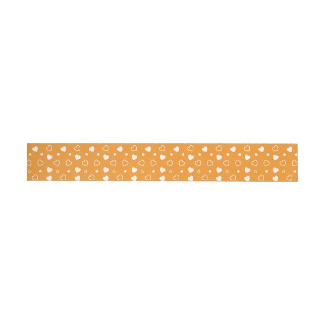 Stylised hearts pattern 8 wrap around label (Individual)
