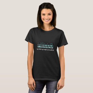Stylised "HELLO" Gradient Typography T-Shirt