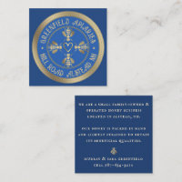 Stylised Honeybee Design Royal Blue with Gold