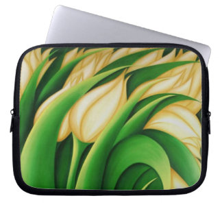 Stylised Illuminating Yellow Tulips Laptop Sleeve