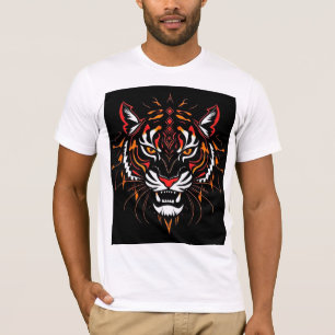 Stylised illustration of a tiger's head T-Shirt