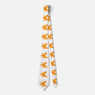 Stylised image of Dragon in flame Tie