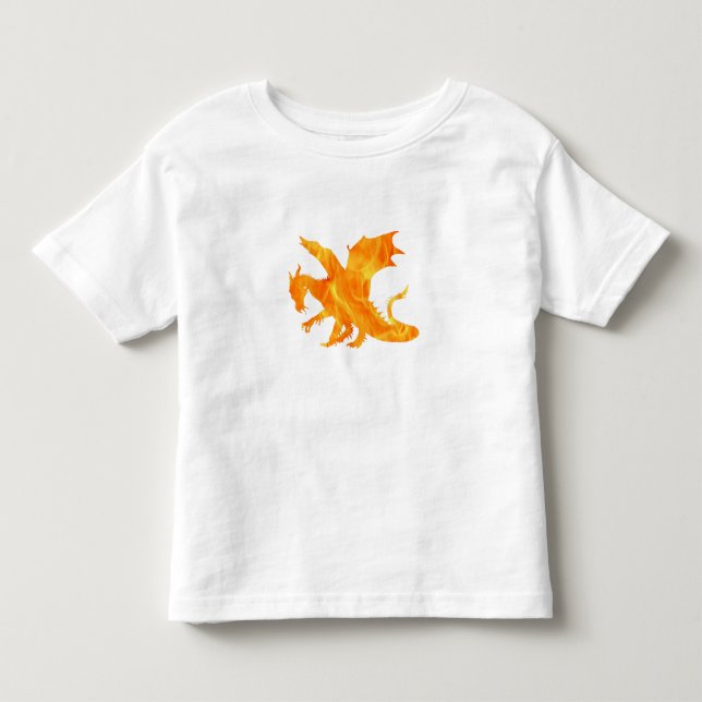 Stylised image of Dragon in flame Toddler T-Shirt (Front)