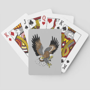 stylised Japanese eagle in the flight  Trucker Hat Playing Cards