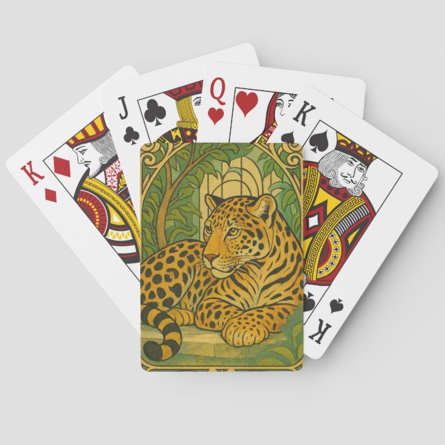 Stylised Jungle Elegance Playing Cards (Back)