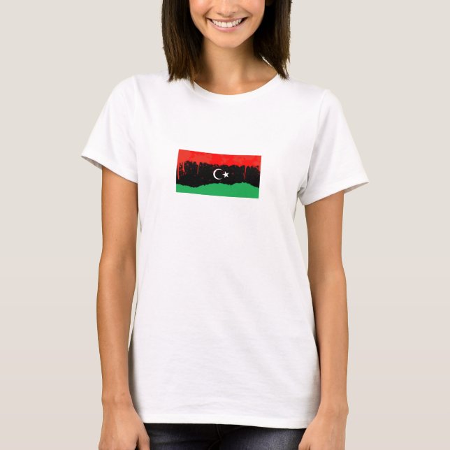 Stylised Kingdom of Libya Flag T-Shirt (Front)