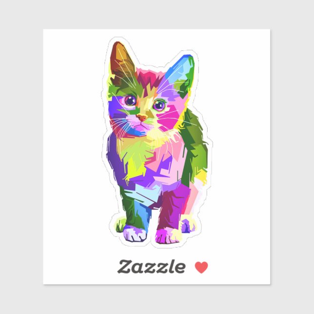 Stylised Kitten Prismatic Design-32345 (Sheet)