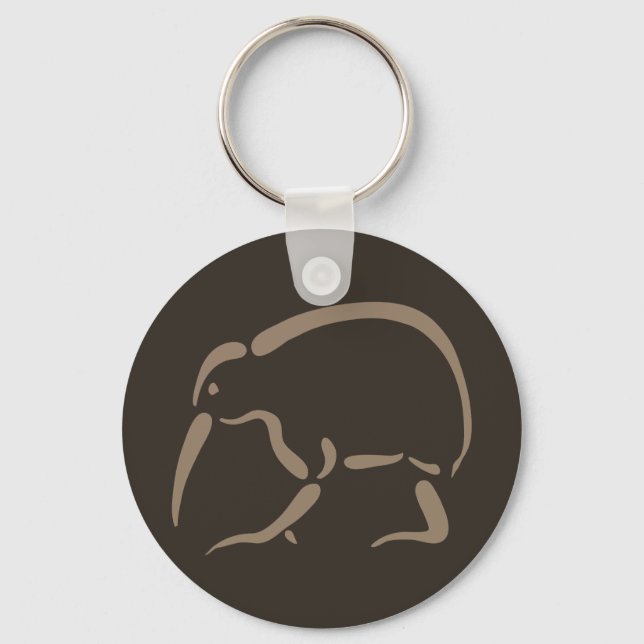 Stylised Kiwi Key Ring (Front)