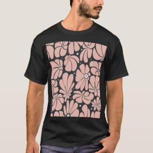 Stylised large blossoms, seamless floral pattern. T-Shirt