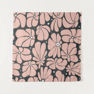 Stylised large blossoms, seamless floral pattern. tapestry