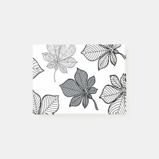 Stylised leaves 2 post-it notes (Front)