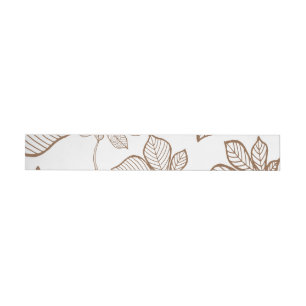 Stylised leaves 4 wrap around label