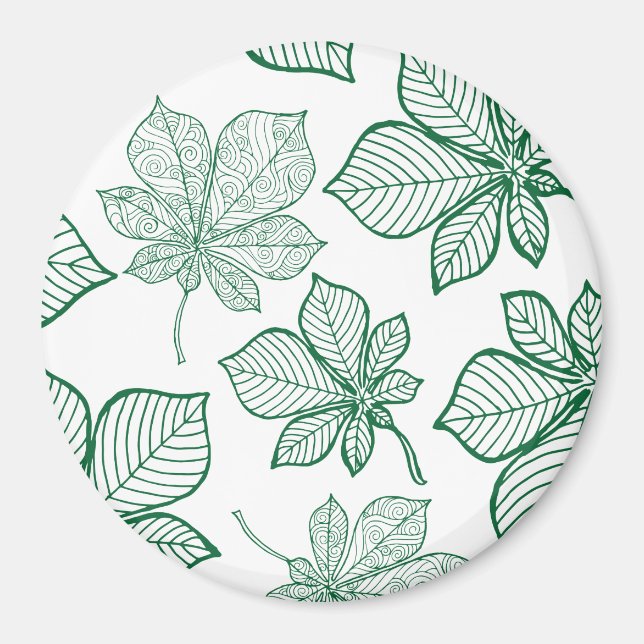 Stylised leaves 5 magnet (Front)