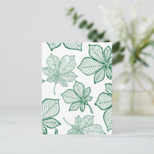 Stylised leaves 5 postcard