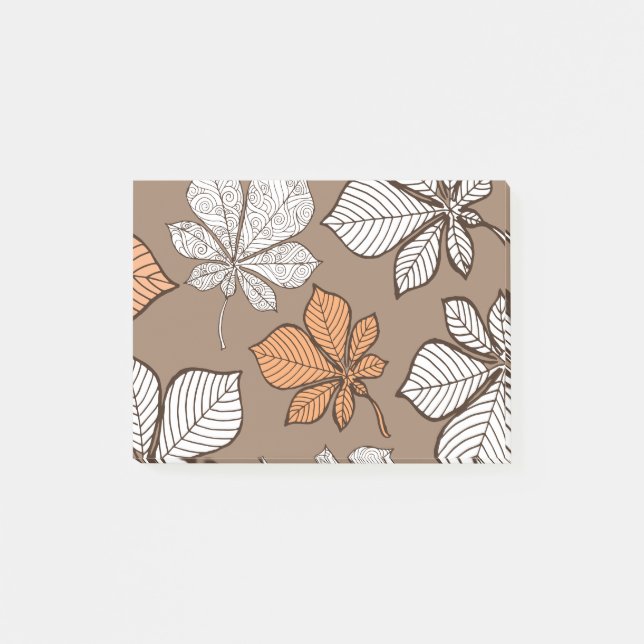 Stylised leaves 7 post-it notes (Front)