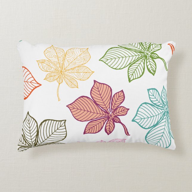 Stylised leaves 8 decorative cushion (Front)