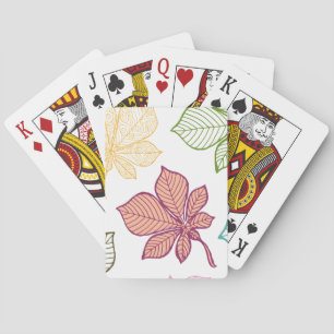 Stylised leaves 8 playing cards