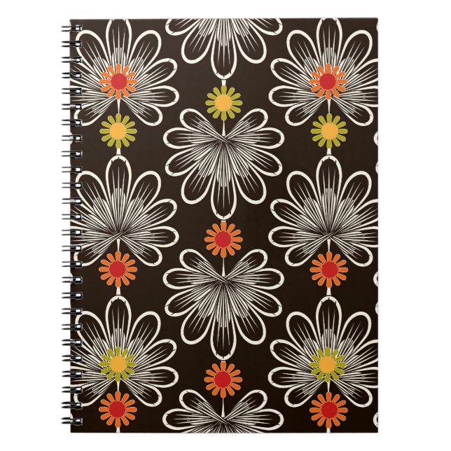 Stylised Leaves: Floral Graphic Background Notebook (Front)