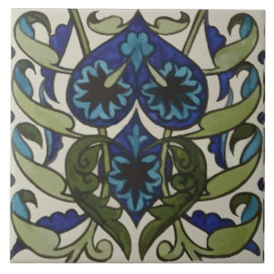 Stylised Leaves William De Morgan Tile