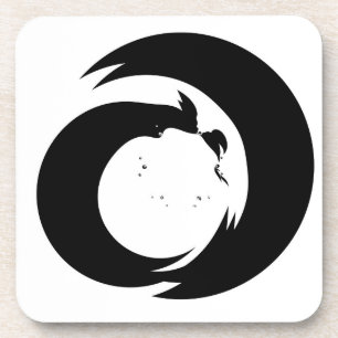 Stylised Letter "A" Monogram Modern Art Coaster