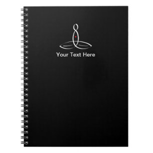 Stylised meditation with customisable text notebook