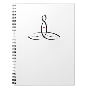 Stylised meditator notebook