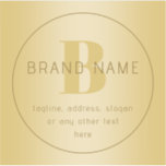 Stylised Modern Minimal Gold Return Address<br><div class="desc">Classy faux gold customisable design,  edit as you like!</div>