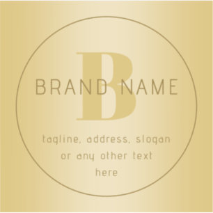 Stylised Modern Minimal Gold Return Address 