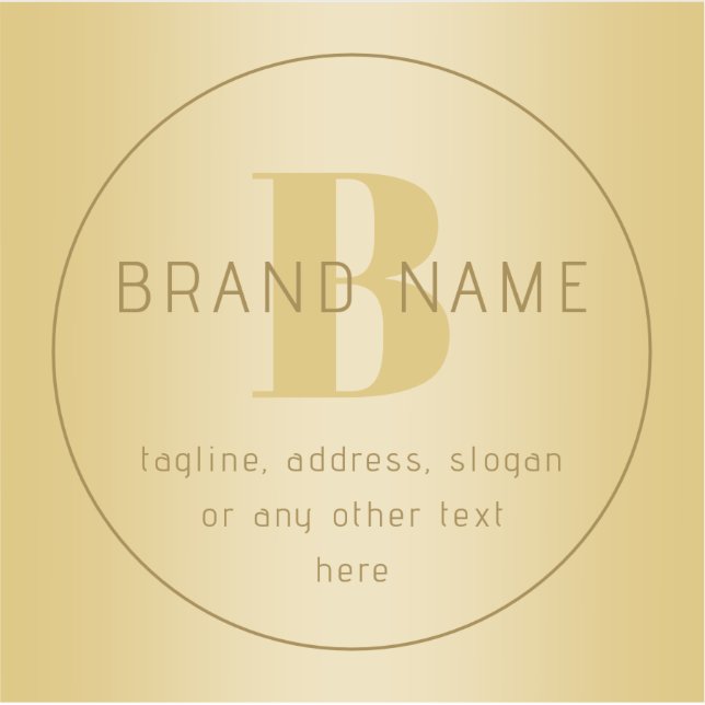 Stylised Modern Minimal Gold Return Address  (Front)