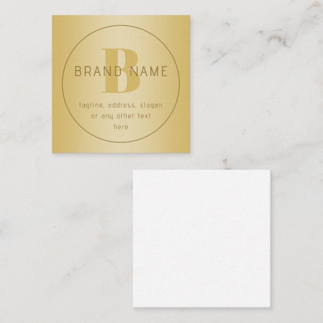 Stylised Modern Minimal Gold Return Address  Enclosure Card (Front/Back)