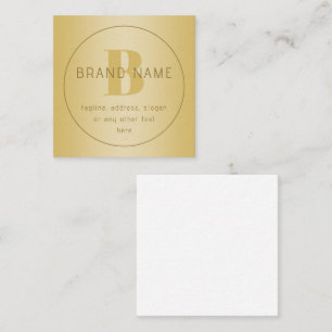 Stylised Modern Minimal Gold Return Address  Enclosure Card